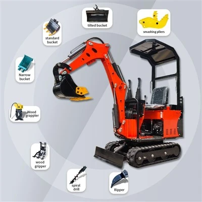 Miniexcavadoras sobre orugas de 800 kg
